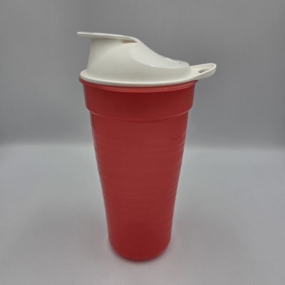 Tupperware Other - Vintage‎ Tupperware Shaker Tumbler 5759A-5 Plastic Orange & White Lid Top 500 ml